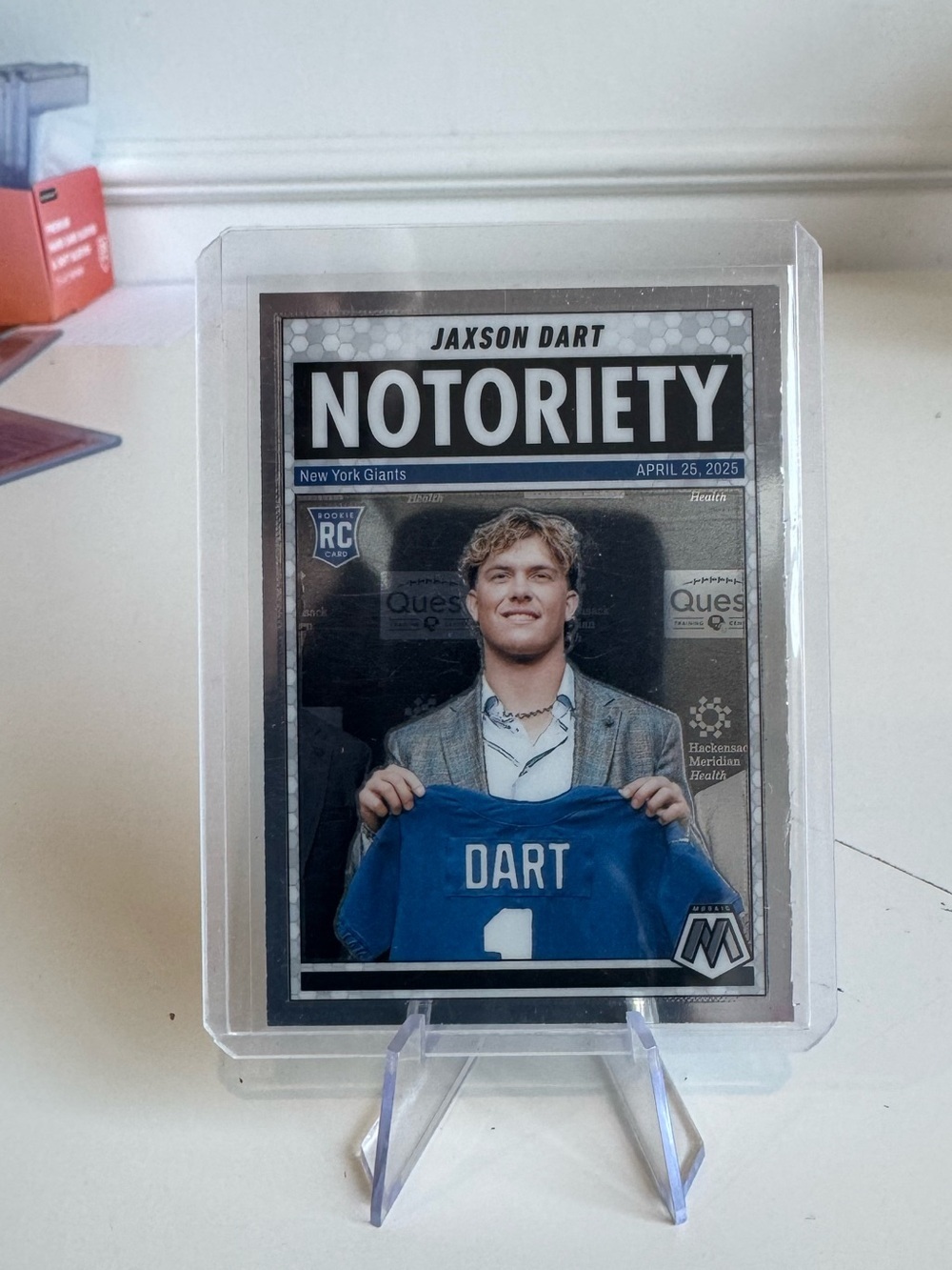 🔥 2025 Jaxson Dart Panini Mosaic Notoriety Rookie Card. New York Giants